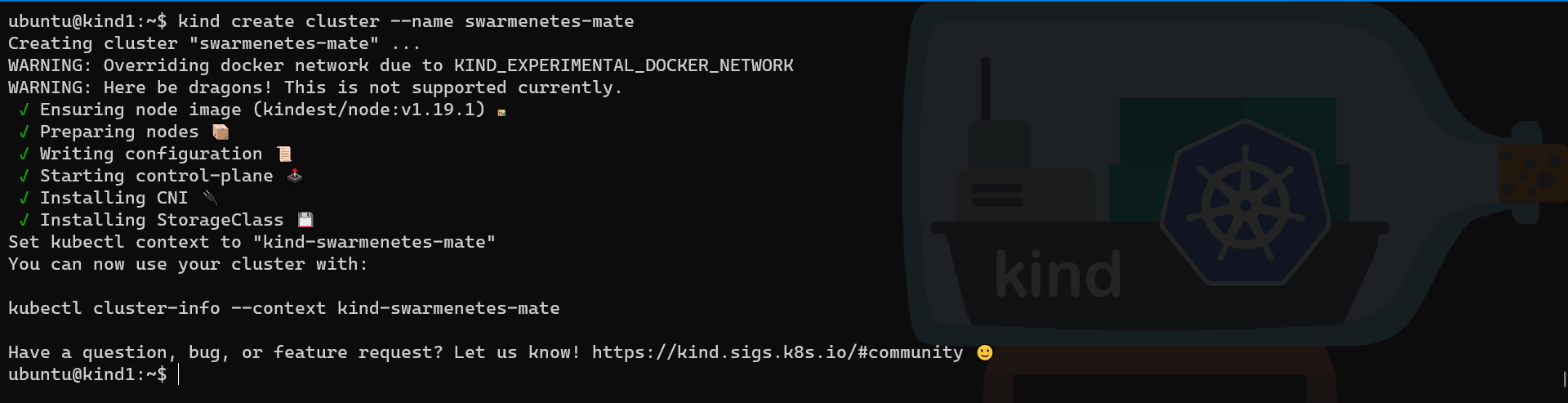 KinD cluster multi-nodes create on second node