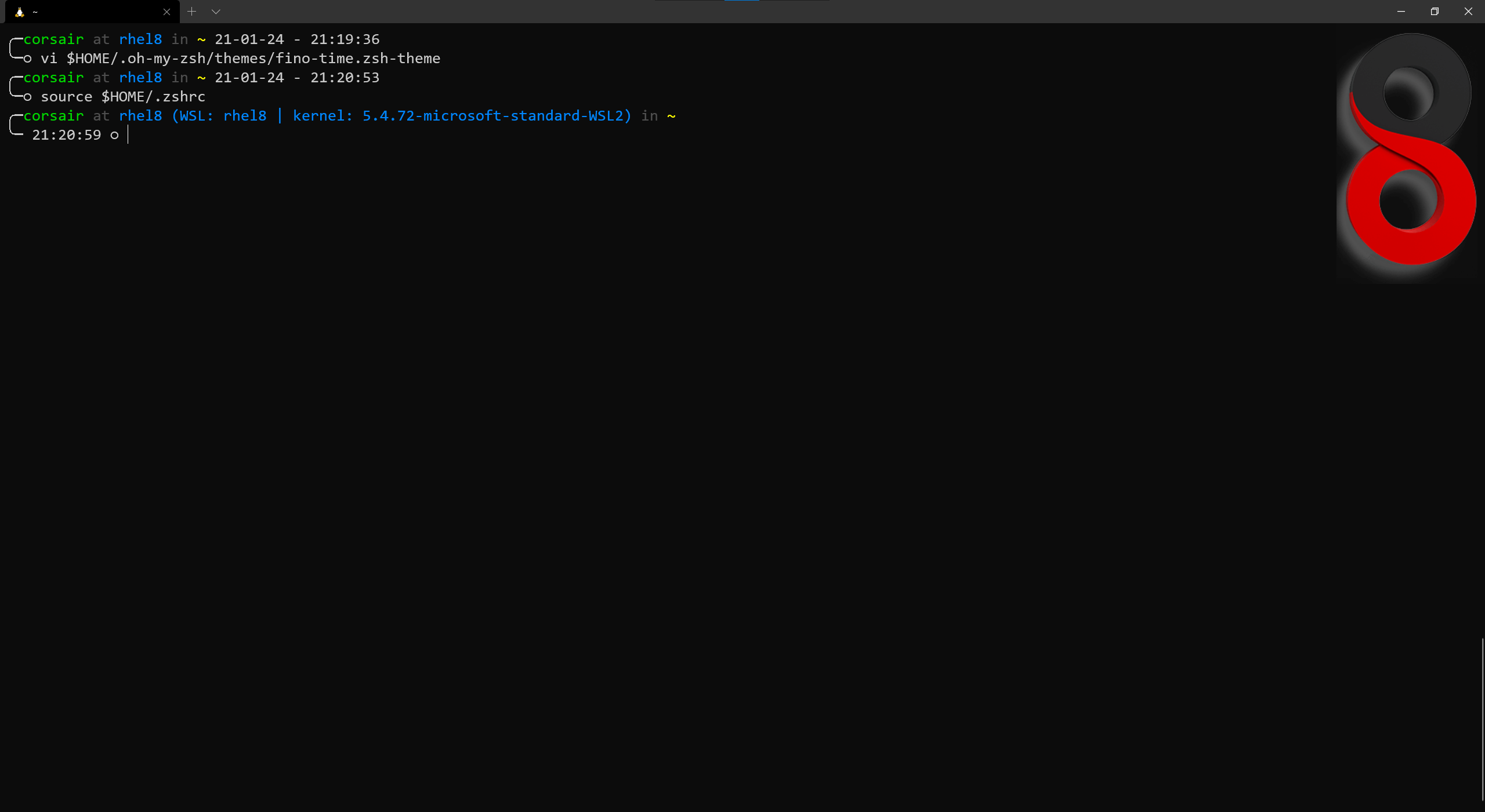 Update the oh my zsh theme