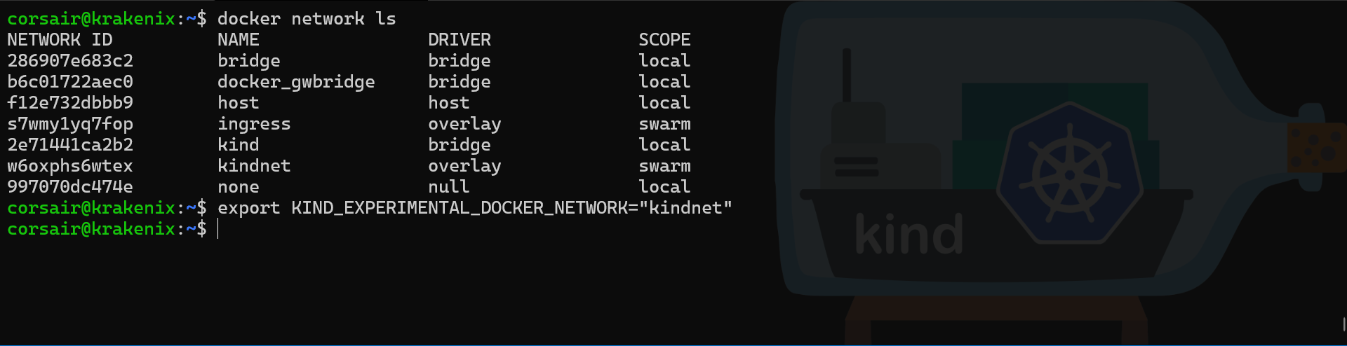 KinD network variable set
